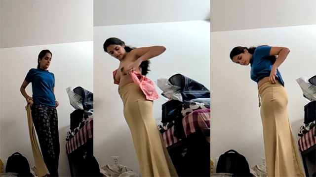 Mallu Sister Dress Change – Fixed Cam Record