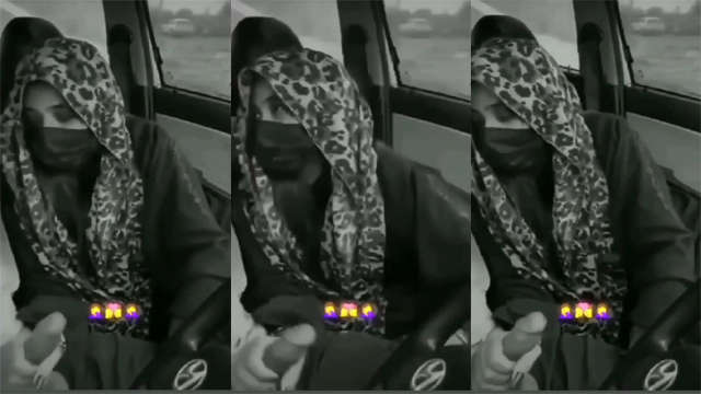 Muslim Hijabi Babe Giving – Handjob To Car Video