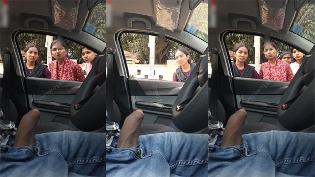 Daring Guy Flash Dick – College Girls Inside Car Video