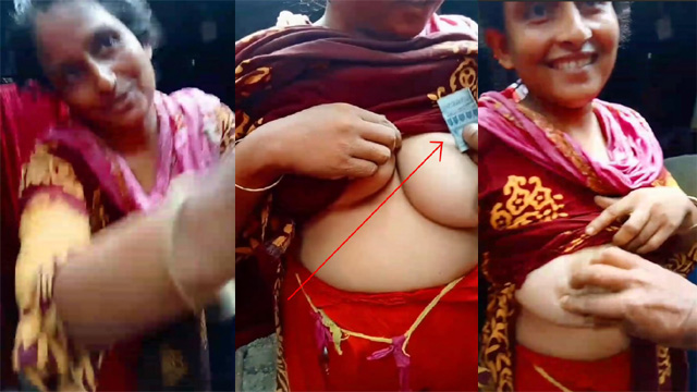 Neighbour Aunty Showing Her – Boobs For Money